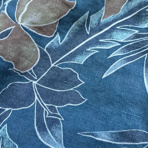 Robert Stock Man’s Button Down Floral Shirt Sz Large Rayon Blend Hawaiian Style - Picture 7 of 13